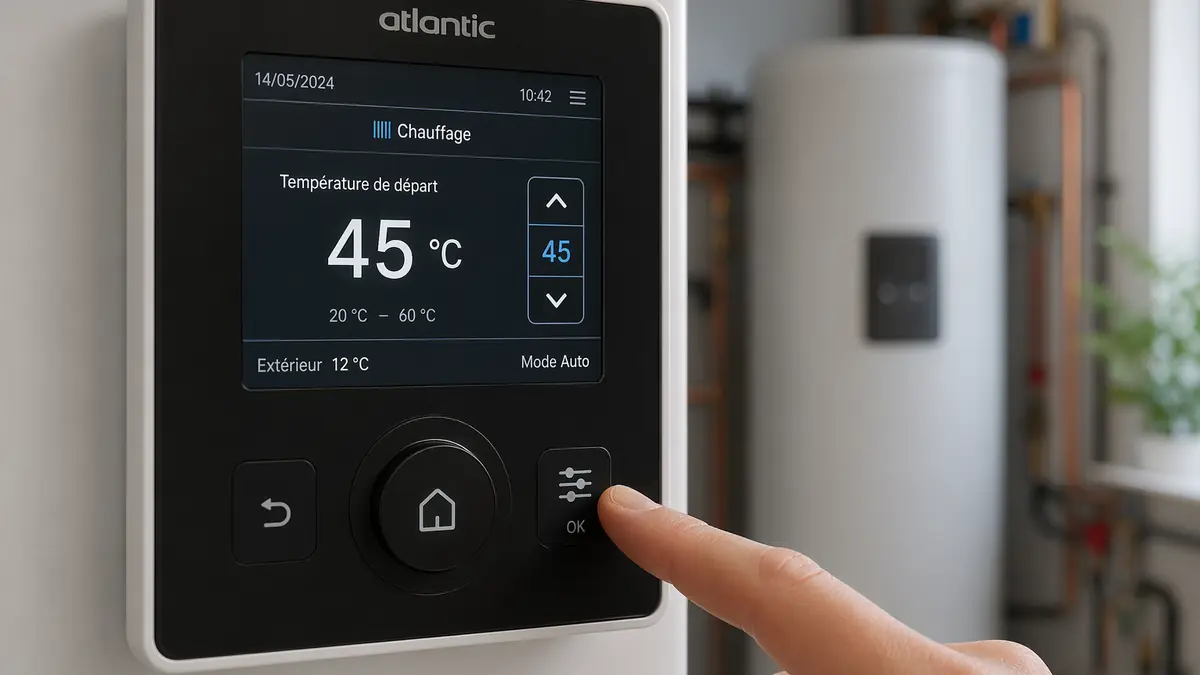 Réglage appoint électrique pompe à chaleur atlantic